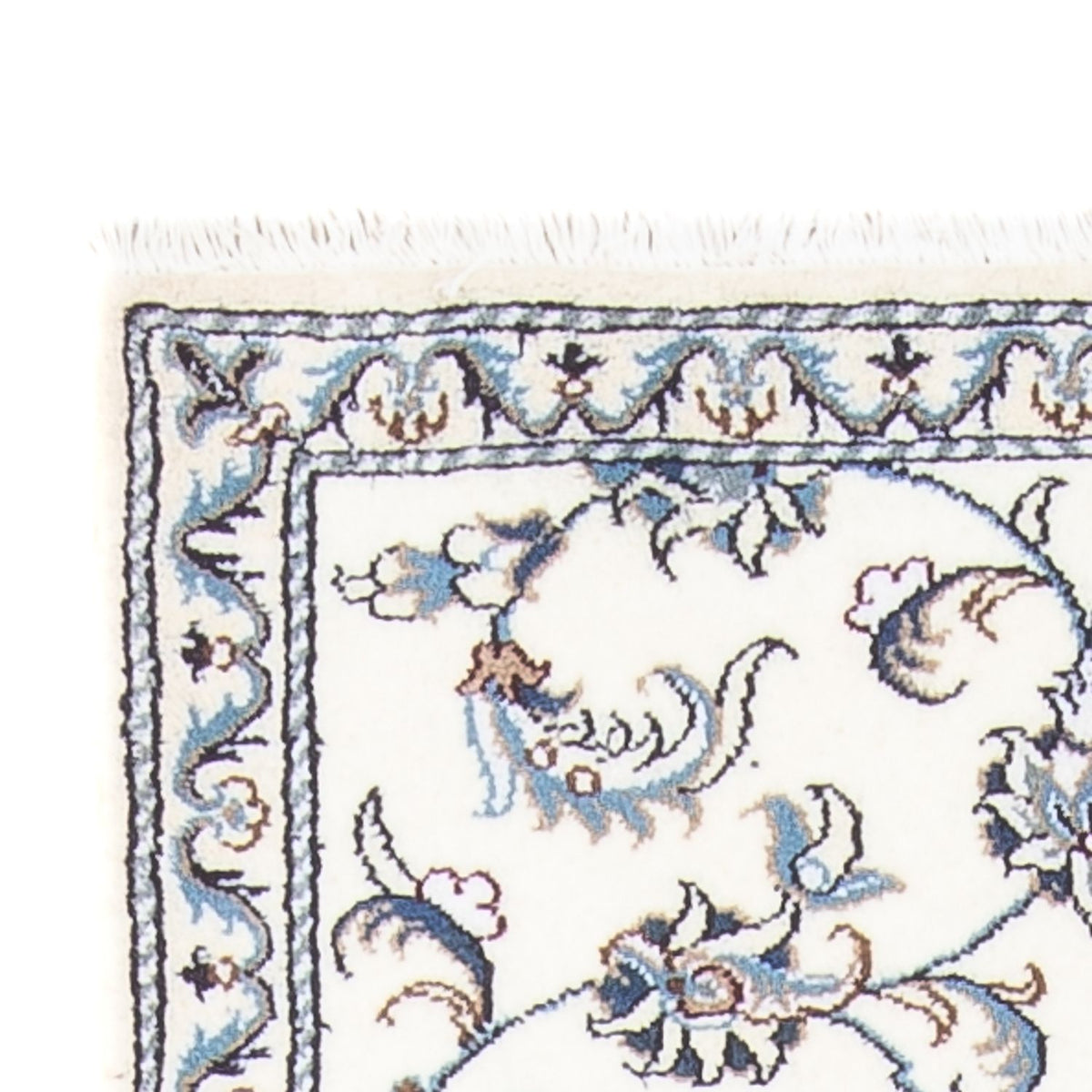 Läufer Perser - Nain - 286 x 82 cm - silber