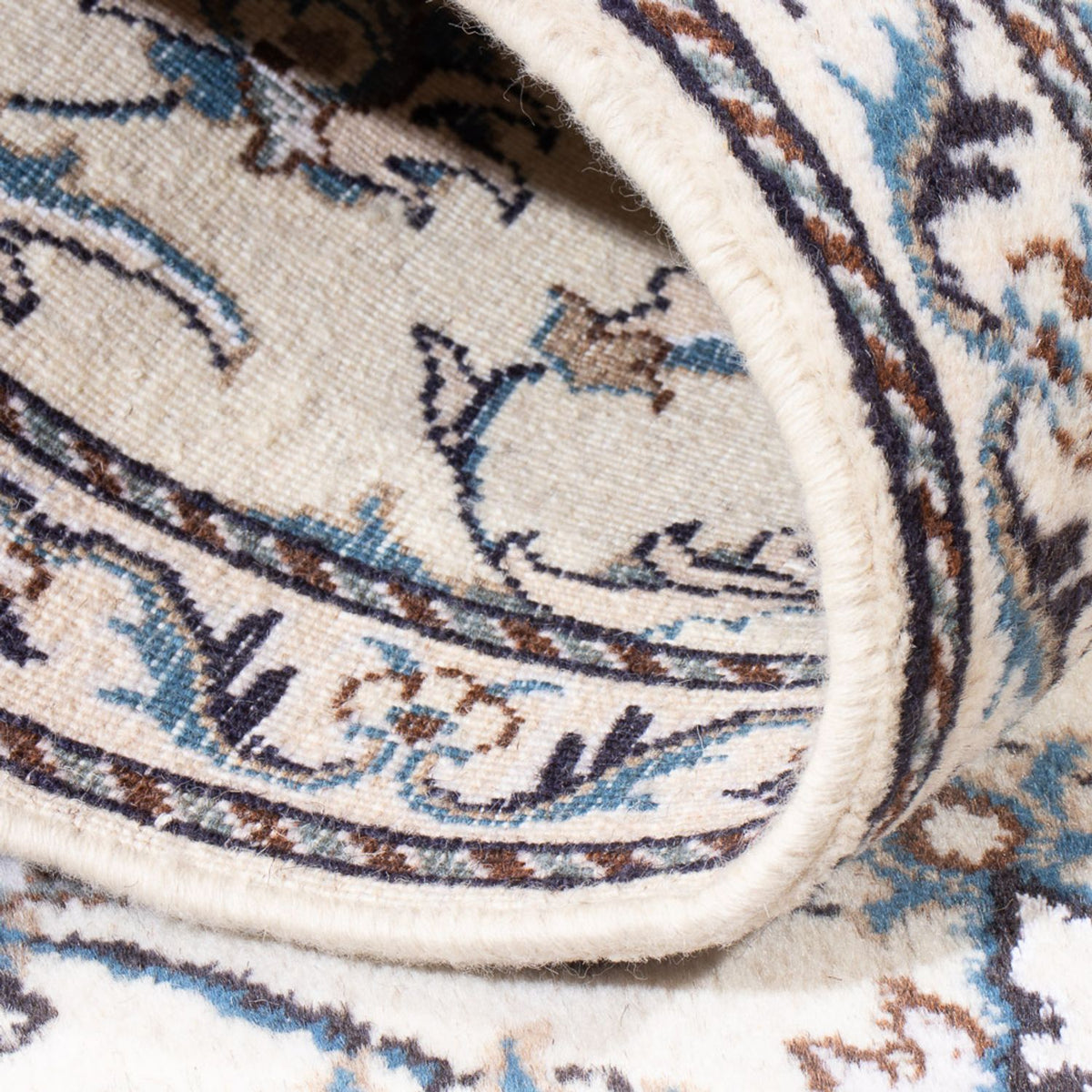 Läufer Perser - Nain - 215 x 77 cm - silber