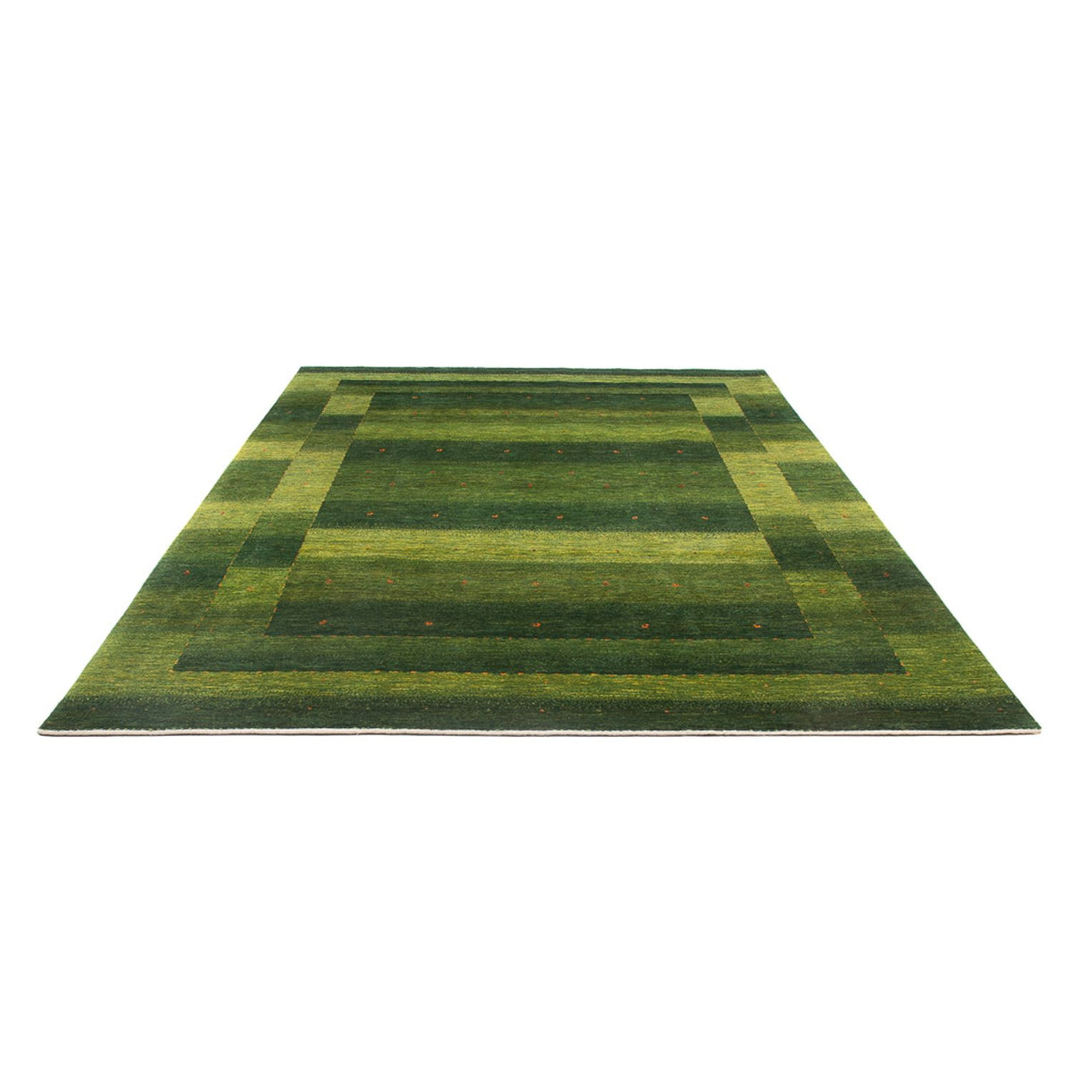 Gabbeh Teppich - Loribaft Perser - 306 x 212 cm - grün