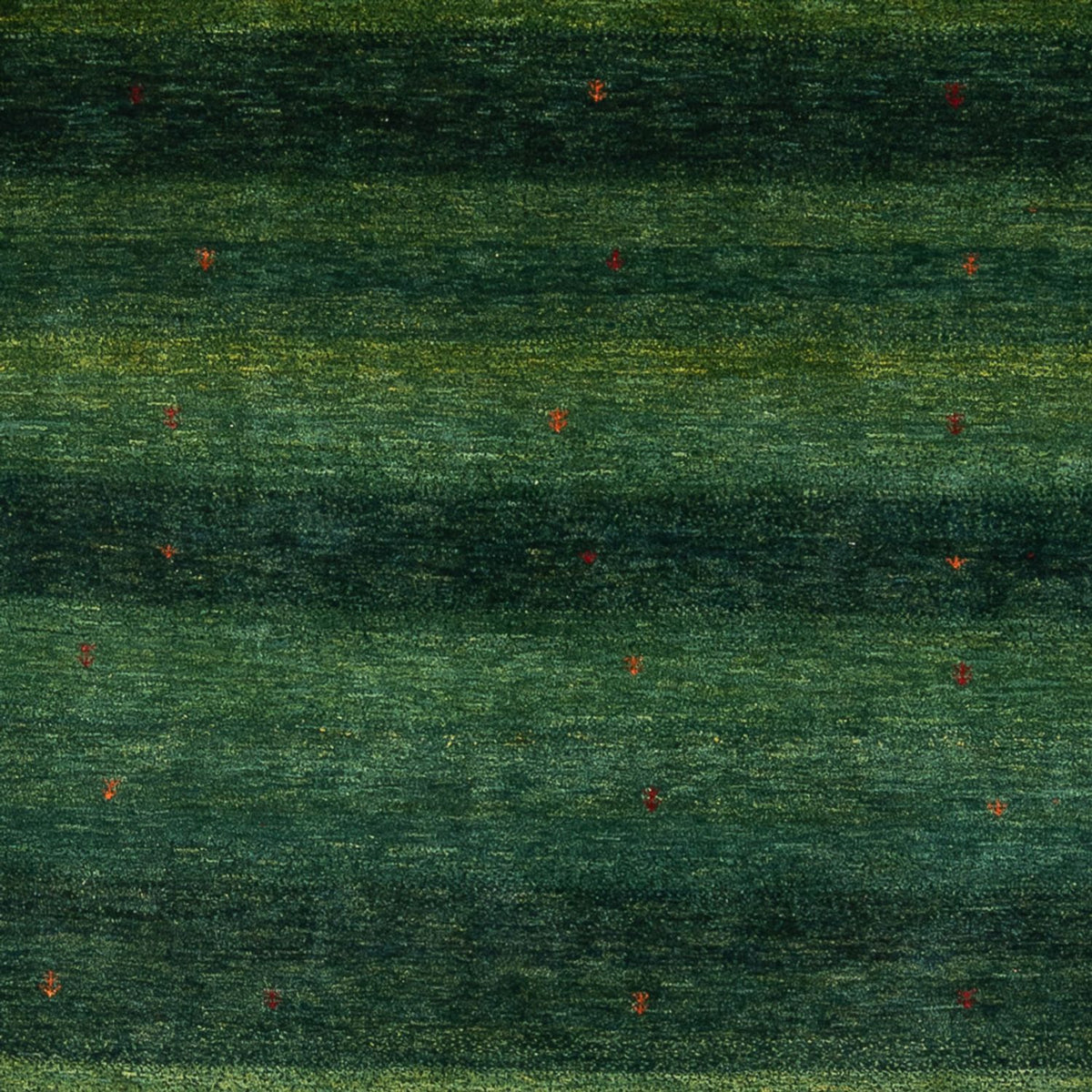 Gabbeh Teppich - Loribaft Perser - 322 x 213 cm - dunkelgrün