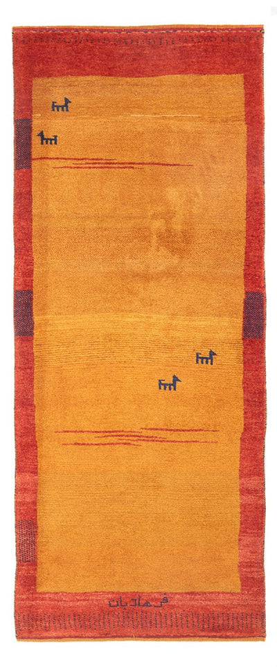 Gabbeh Persisch Teppich 82x216cm - Perserteppich Wollteppich