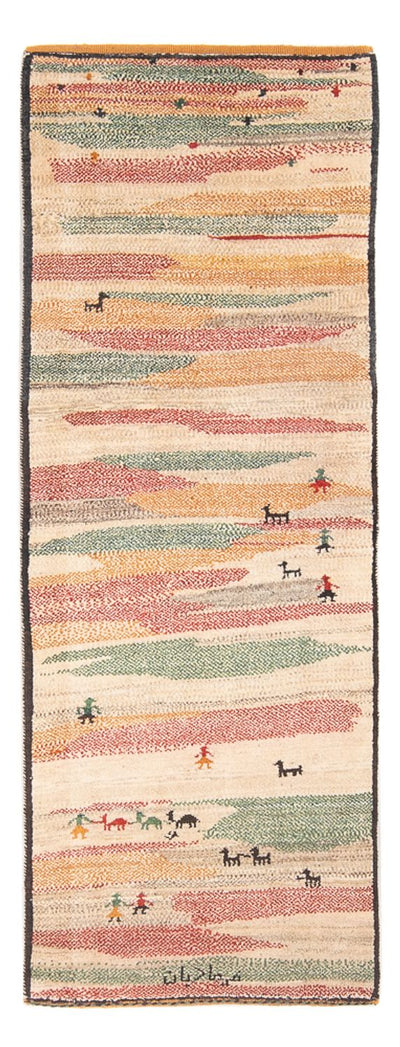 Gabbeh Persisch Teppich 78x205cm - Perserteppich Wollteppich