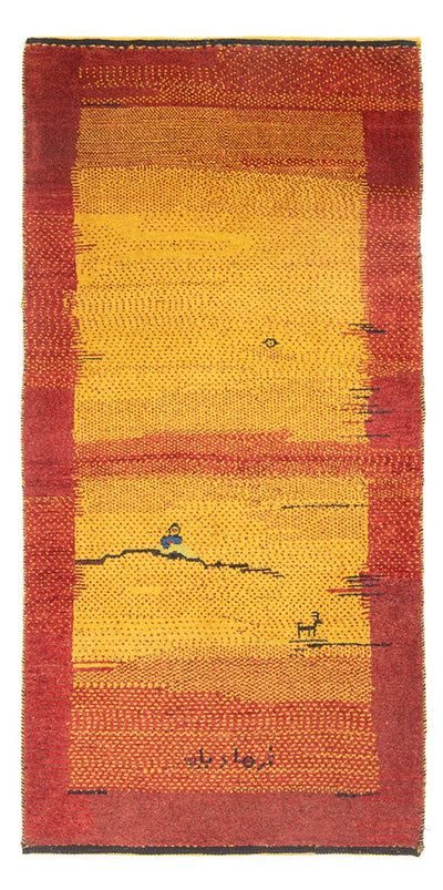 Gabbeh Persisch Teppich 88x188cm - Perserteppich Wollteppich