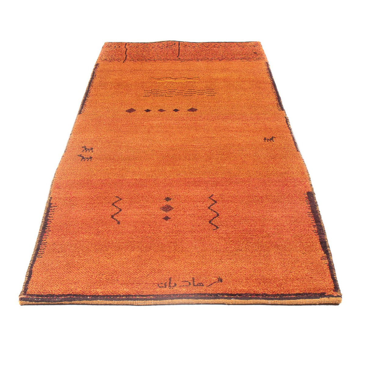 Läufer Gabbeh - Perser - 247 x 87 cm - terrakotta