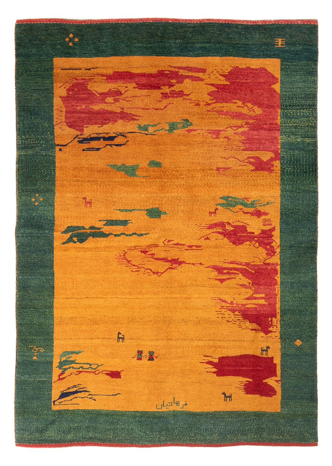 Gabbeh Teppich - Perser - 207 x 163 cm - mehrfarbig