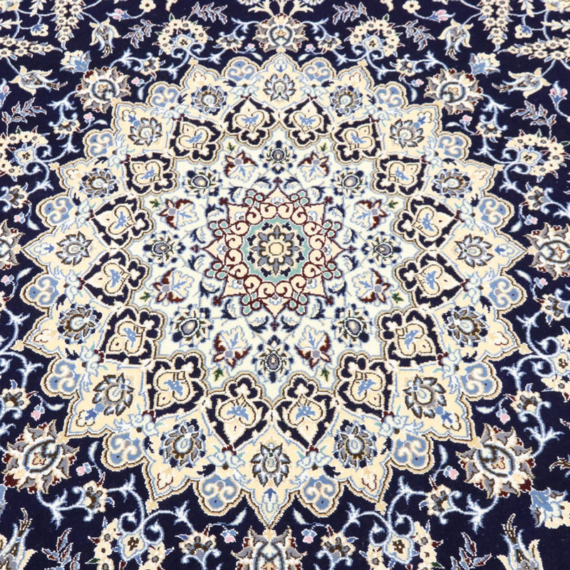 Perserteppich - Nain - Royal rund  - 260 x 260 cm - dunkelblau