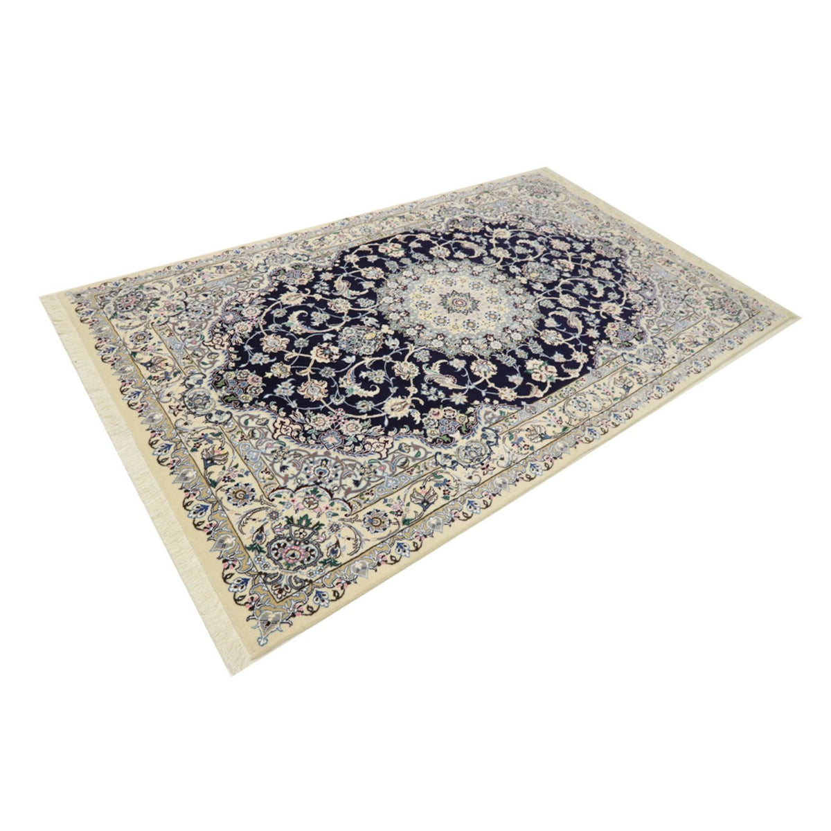 Perserteppich - Nain - Royal - 247 x 156 cm - dunkelblau