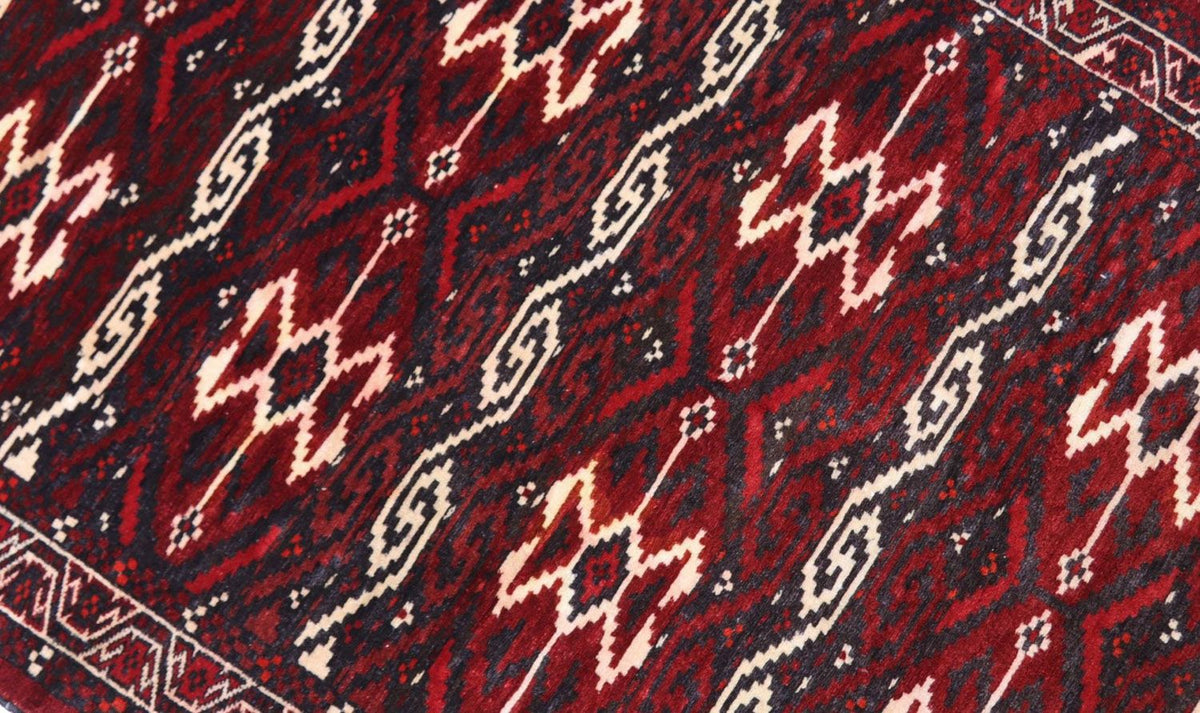 Afghan Teppich - Buchara 165 x 90 cm - dunkelrot