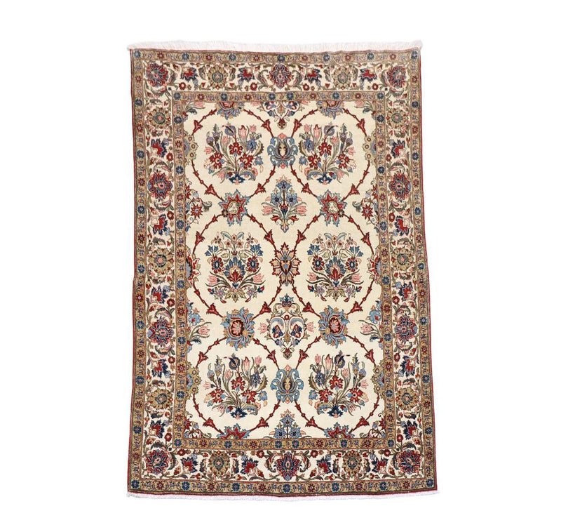 Perserteppich - Ghom 204 x 135 cm - beige