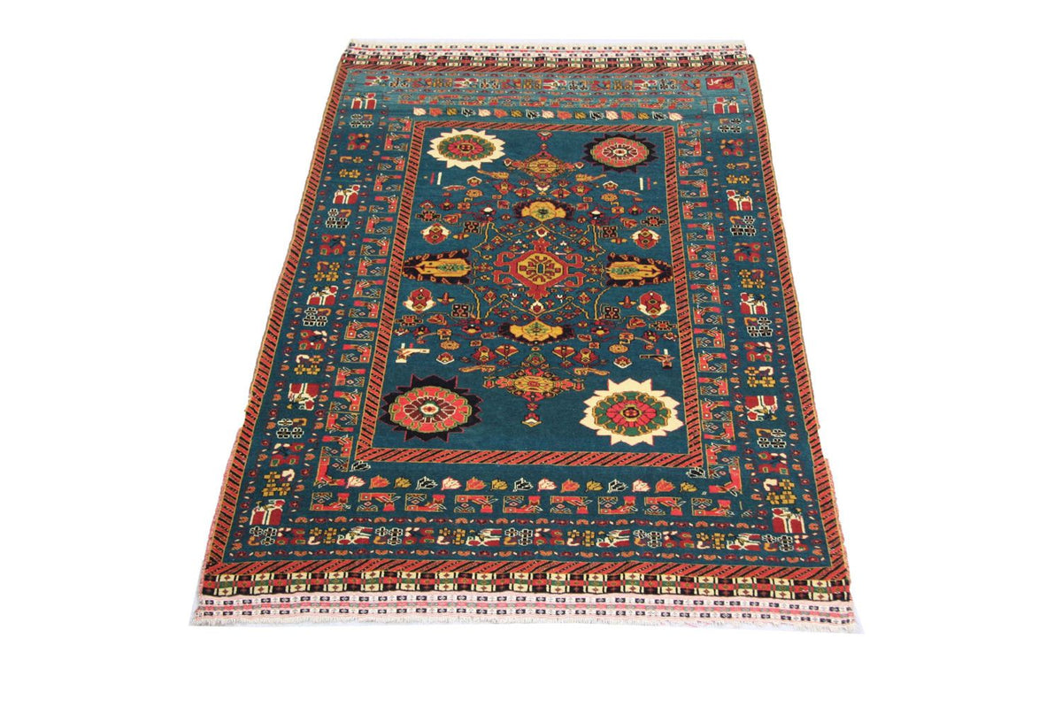 Afghan Teppich 182 x 123 cm - blau