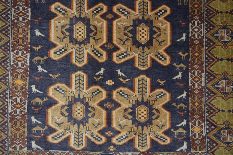 Afghan Teppich 175 x 108 cm - blau
