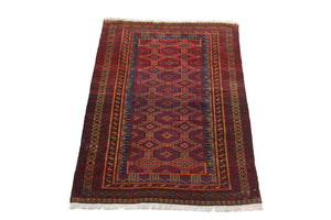 Afghan Teppich 152 x 95 cm - rot