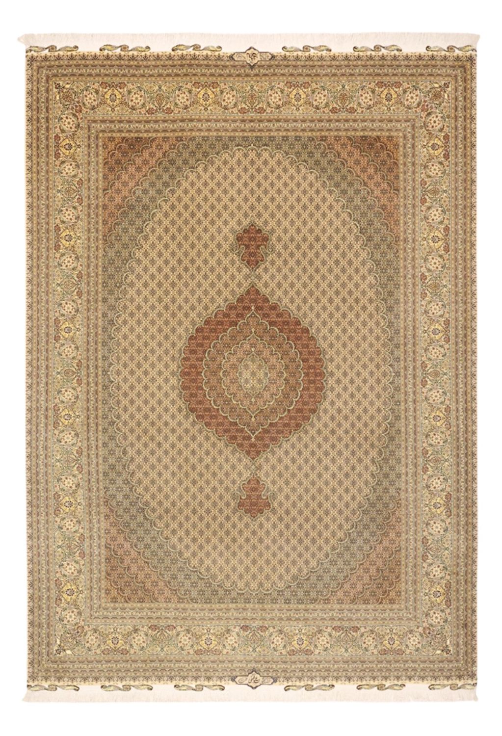Perserteppich - Täbriz - Royal - Royal - 351 x 250 cm - dunkelbeige