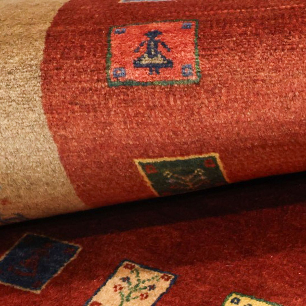 Gabbeh Teppich - Kaschkuli Perser - 184 x 121 cm - rot