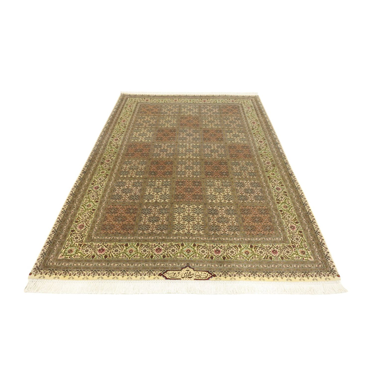Perserteppich - Täbriz - Royal - Royal - 207 x 152 cm - dunkelbeige