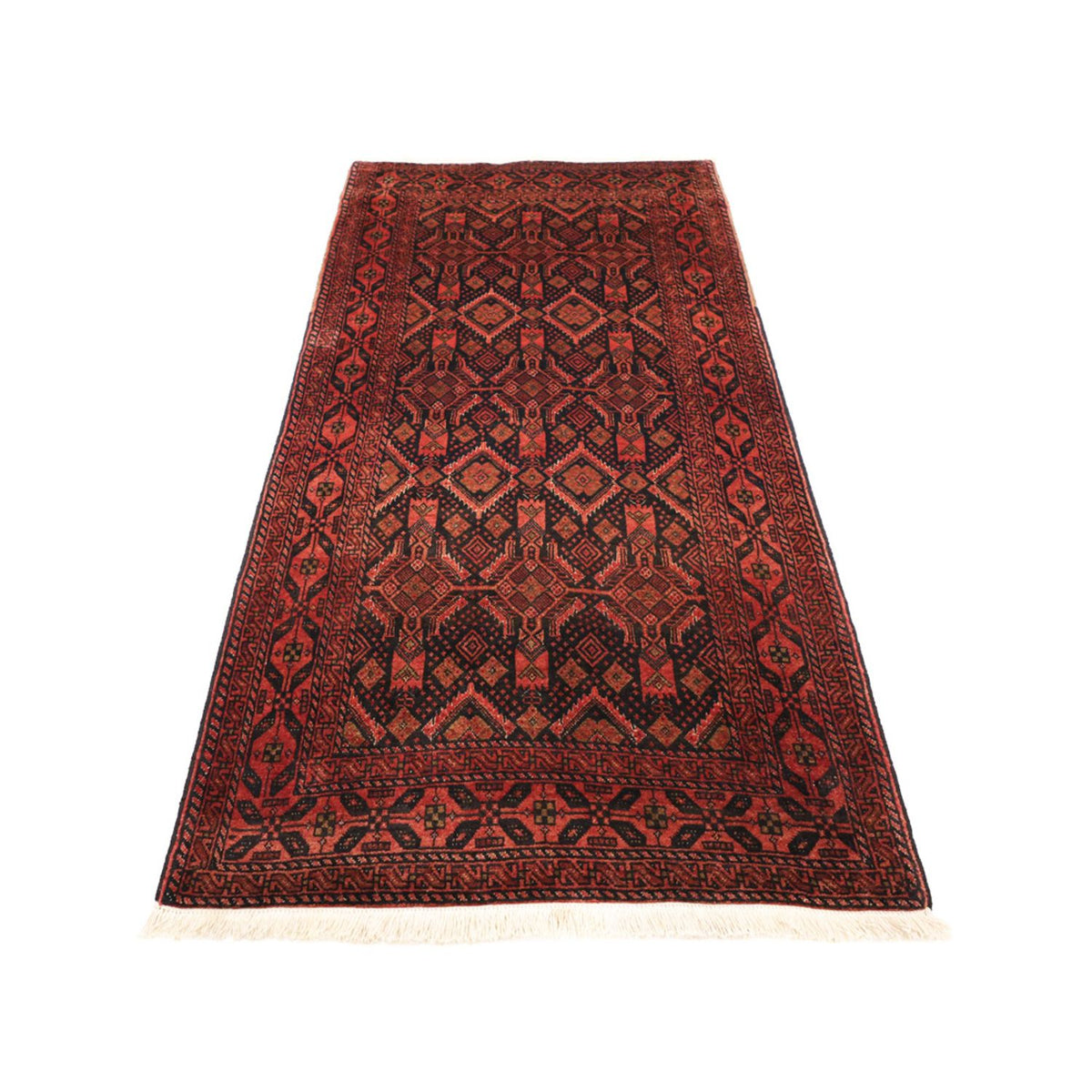 Läufer Belutsch - 205 x 105 cm - dunkelrot