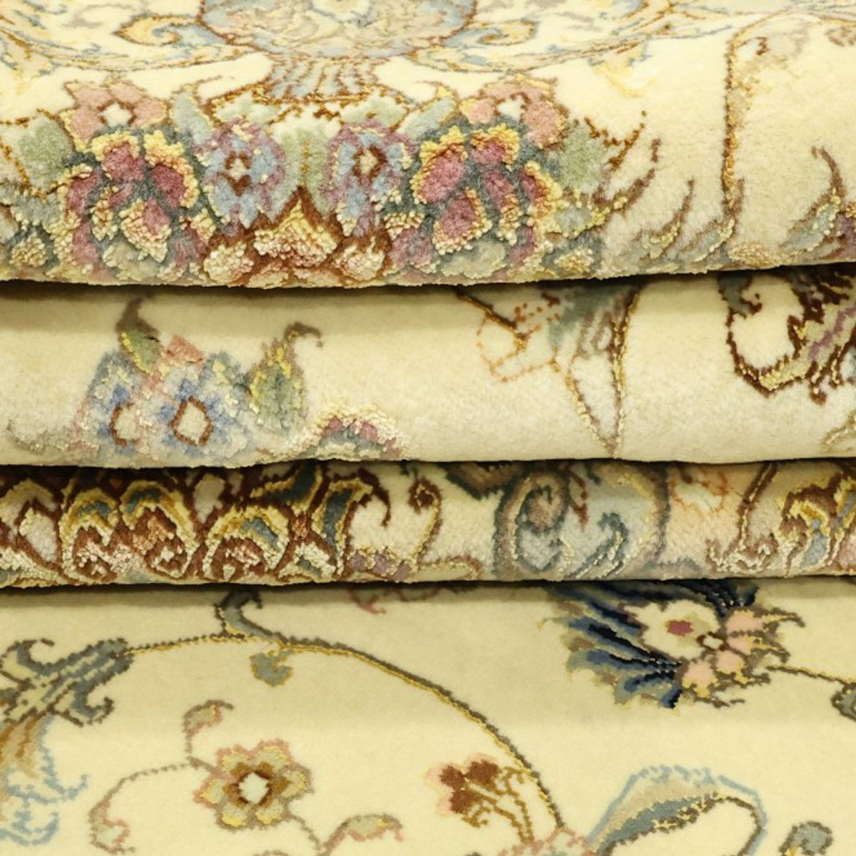 Perserteppich - Täbriz - Royal - Seidenkette - 219 x 148 cm - beige