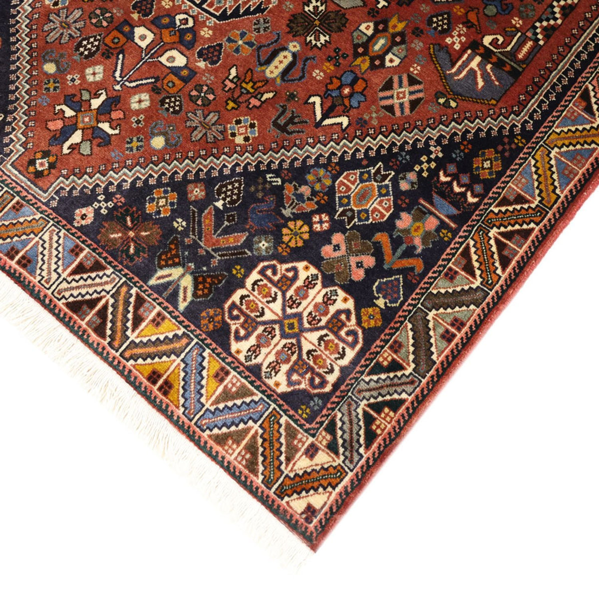 Gabbeh Teppich - Kaschkuli Perser - 150 x 105 cm - dunkelrot