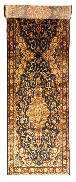 Perserteppich - Nomadic 428 x 110 cm - blau