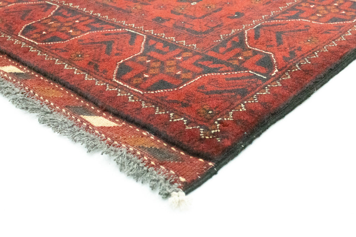 Afghan Teppich - Kunduz 302 x 78 cm - rot