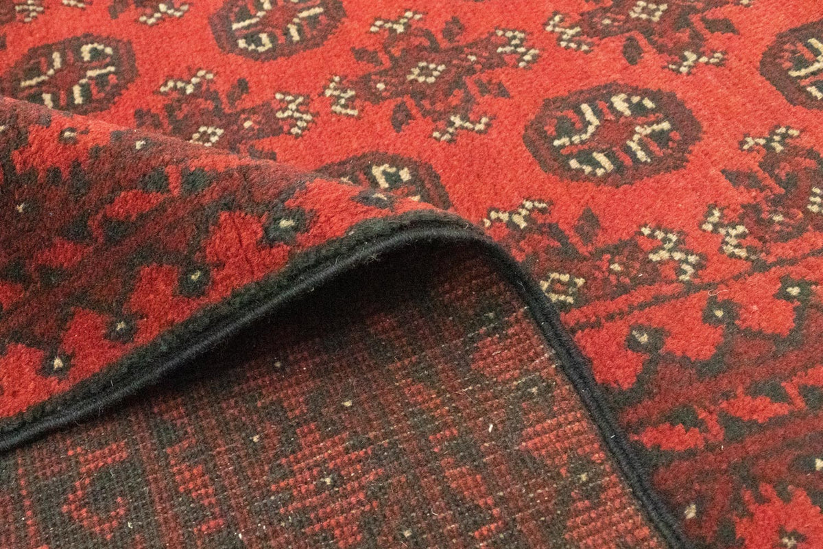 Afghan Teppich - Filpa 390 x 302 cm - dunkelrot