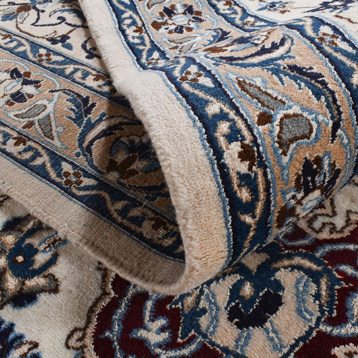 Perserteppich - Nain - Royal - 626 x 390 cm - grau