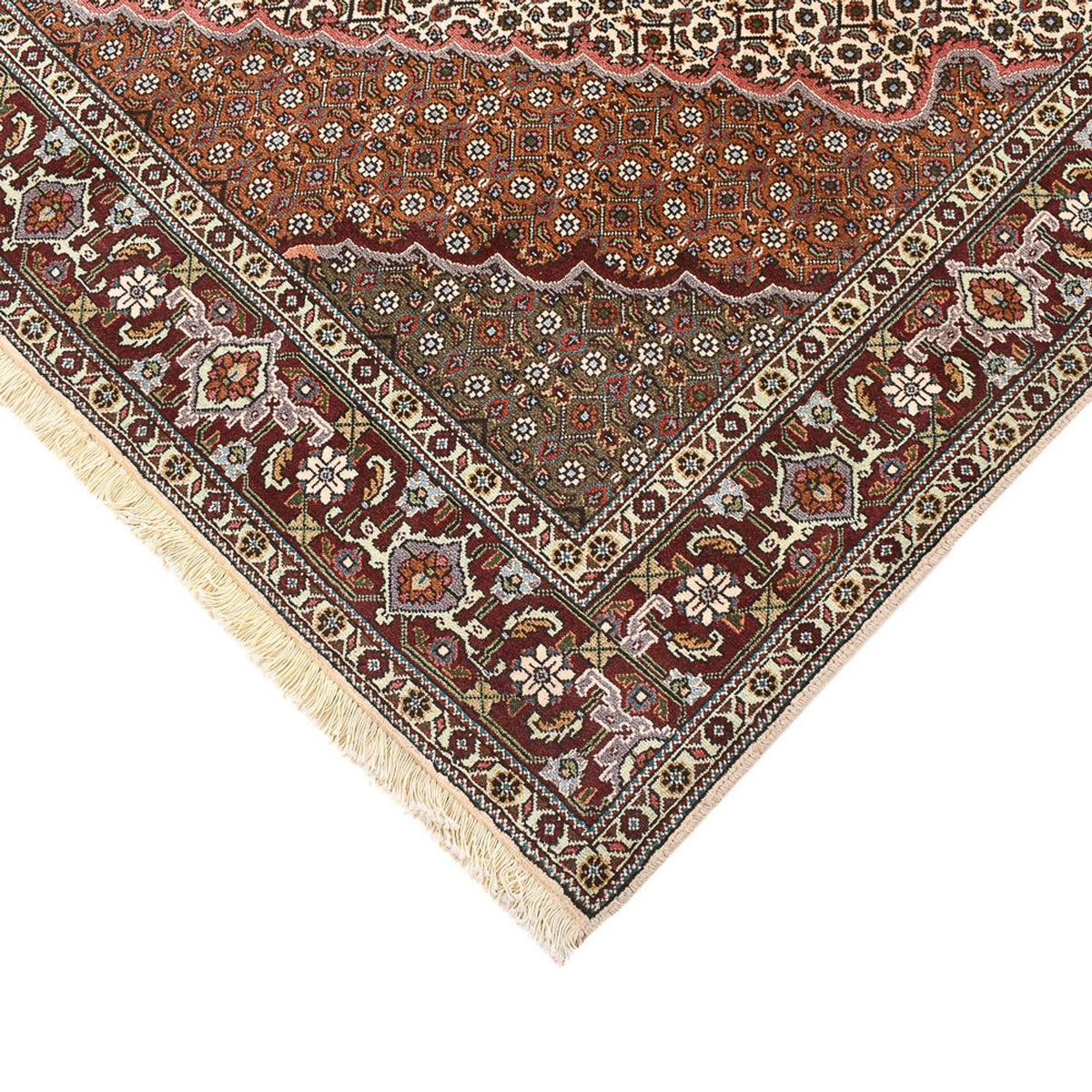 Perserteppich - Täbriz - Royal quadratisch  - 205 x 201 cm - hellbraun