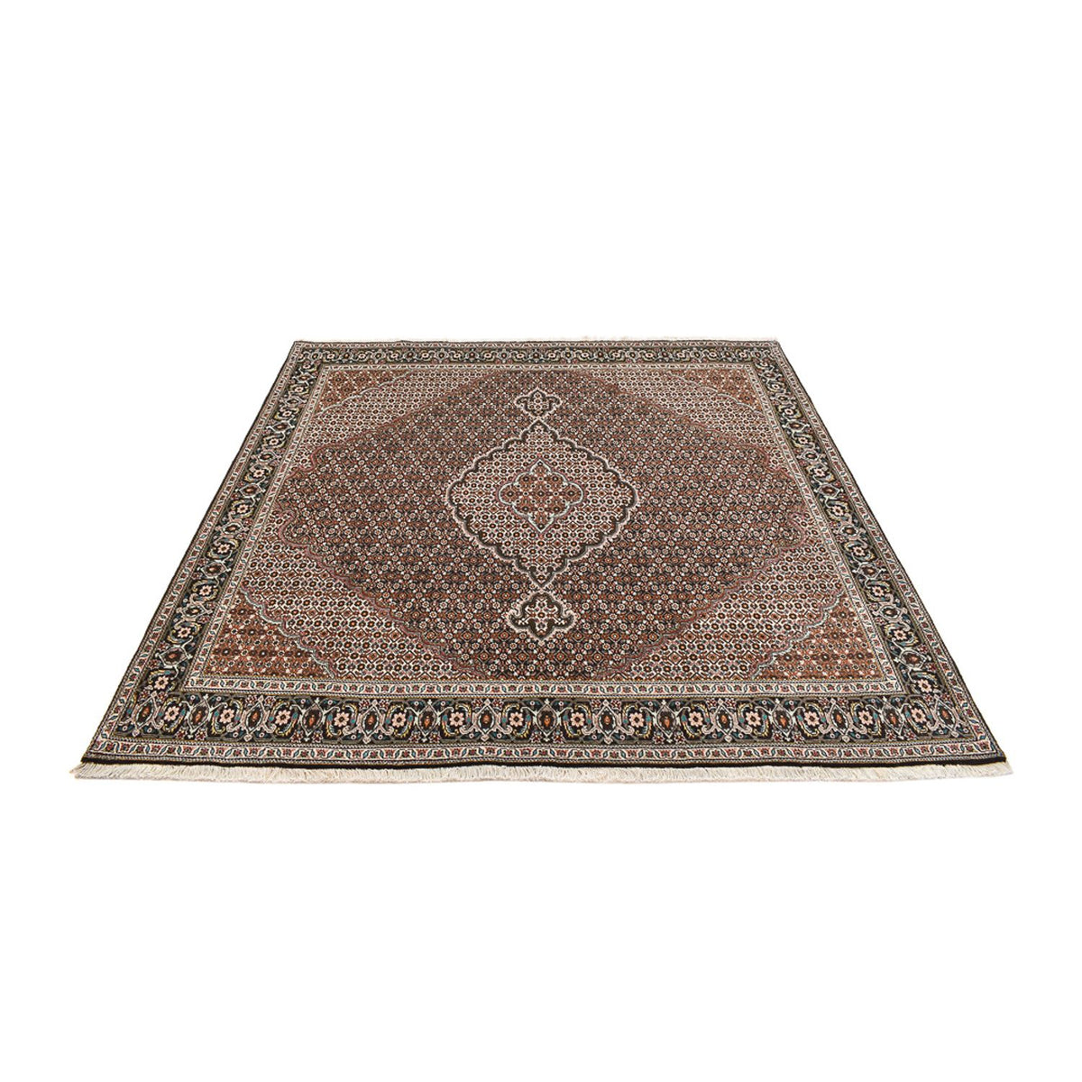Perserteppich - Täbriz - Royal quadratisch  - 208 x 204 cm - braun