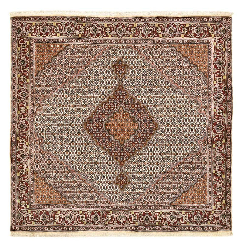 Perserteppich - Täbriz - Royal quadratisch  - 202 x 198 cm - hellbraun