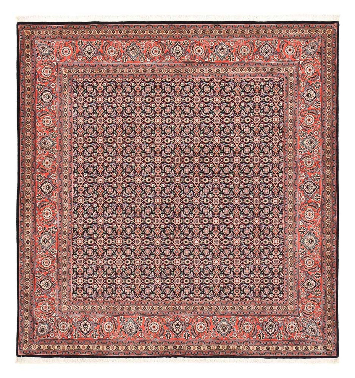 Perserteppich - Täbriz - Royal quadratisch  - 210 x 200 cm - hellrot