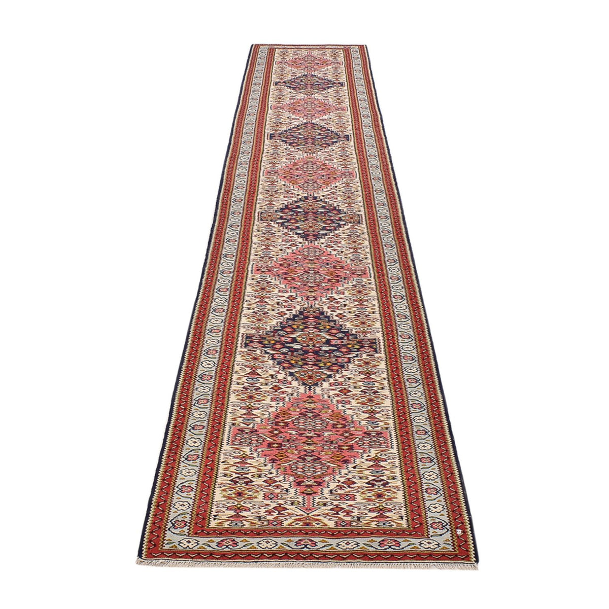 Läufer Kelim - Oriental - 437 x 81 cm - beige