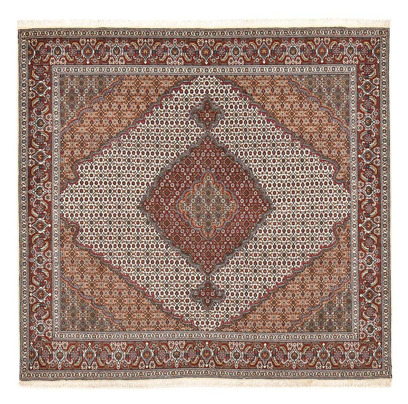 Perserteppich - Täbriz - Royal quadratisch  - 204 x 202 cm - hellbraun