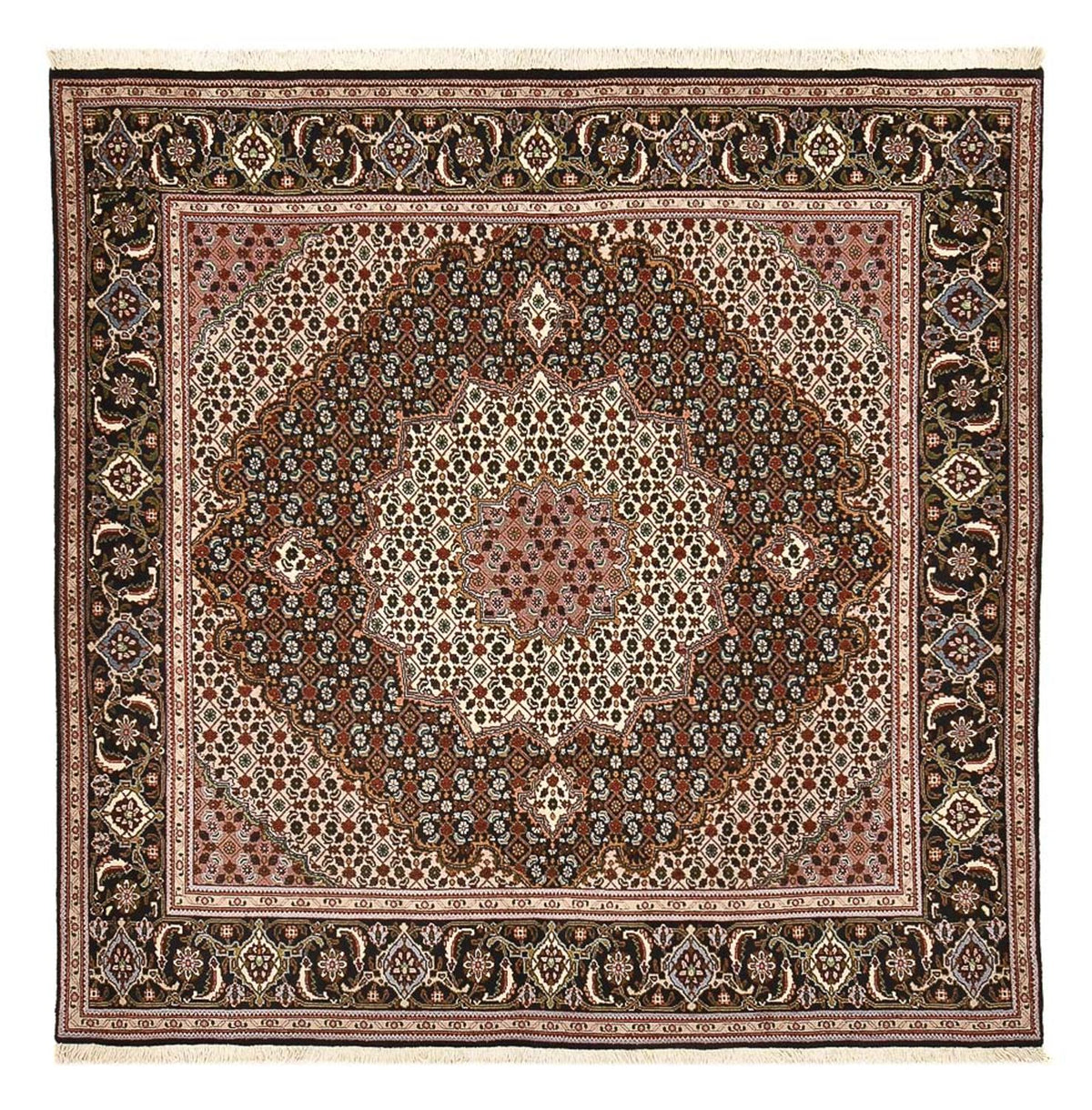 Perserteppich - Täbriz - Royal quadratisch  - 203 x 202 cm - braun