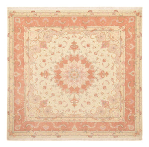 Perserteppich - Täbriz - Royal quadratisch  - 245 x 245 cm - hellbeige