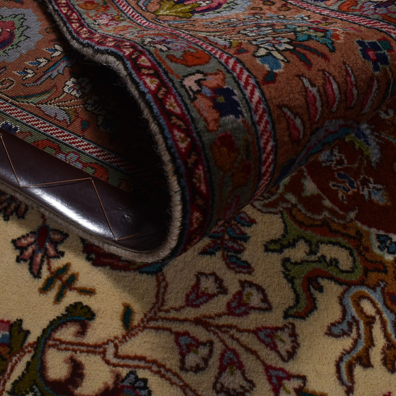 Perserteppich - Täbriz - Royal - 312 x 206 cm - dunkelbeige