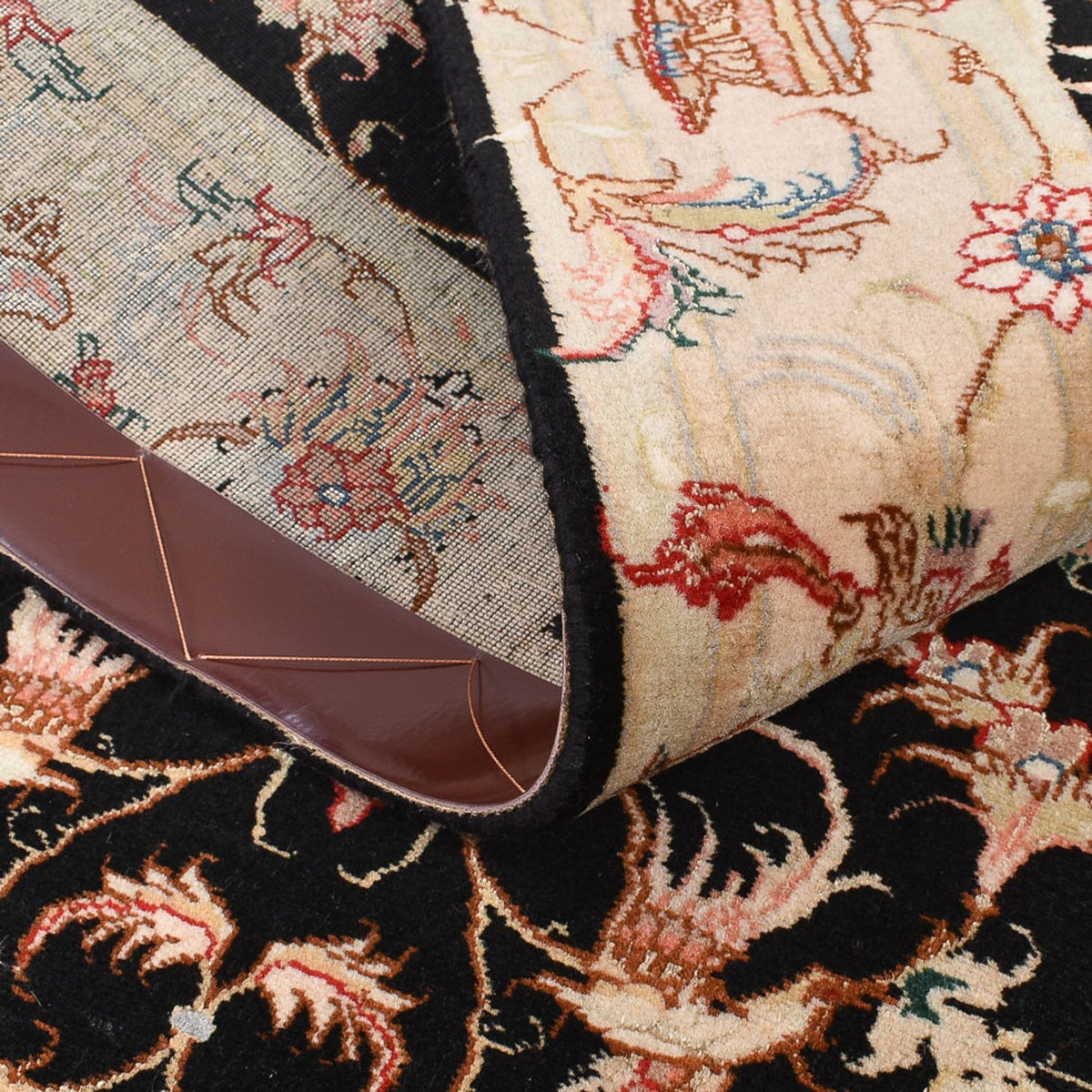 Läufer Perser - Täbriz - Royal - 204 x 100 cm - dunkelblau