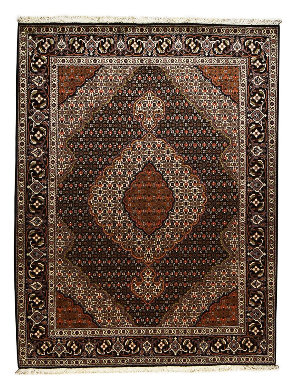 Perserteppich - Täbriz - Royal - 205 x 153 cm - dunkelbraun