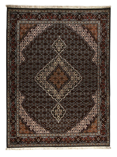 Täbriz - 40 Raj Teppich 154x207cm - Perserteppich - anthrazit