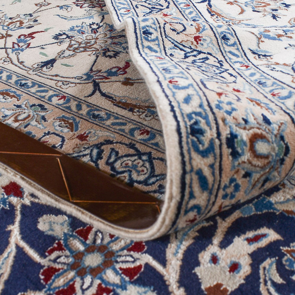 Perserteppich - Nain - Premium quadratisch - 342 x 340 cm - dunkelblau