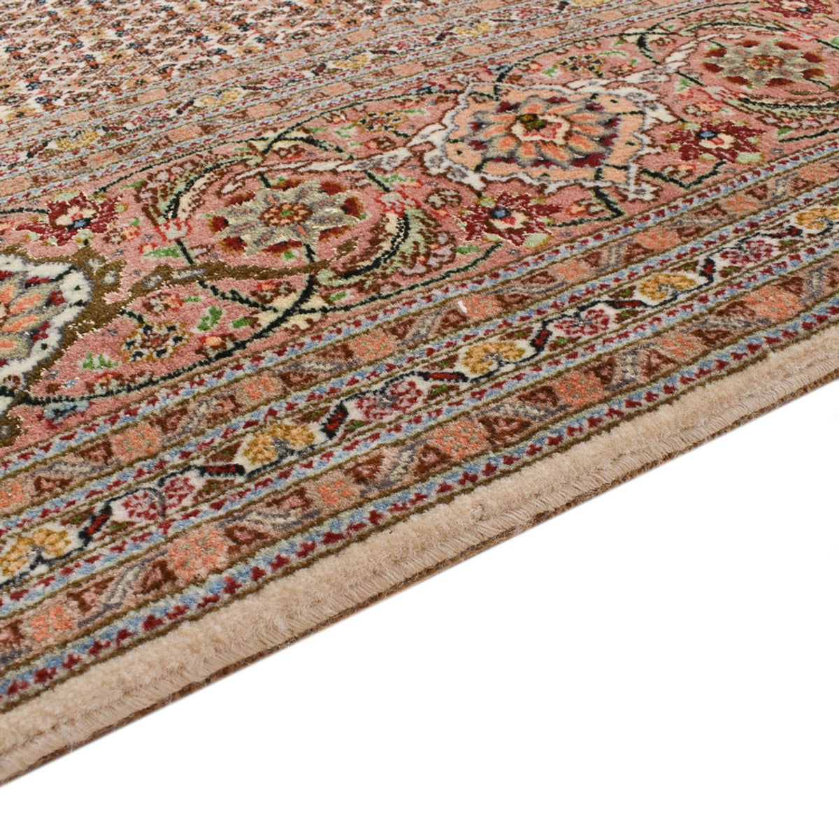 Läufer Perser - Täbriz - Royal - 408 x 201 cm - hellbraun