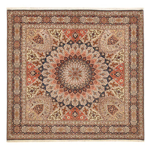 Perserteppich - Täbriz - Royal quadratisch  - 252 x 248 cm - dunkelbeige