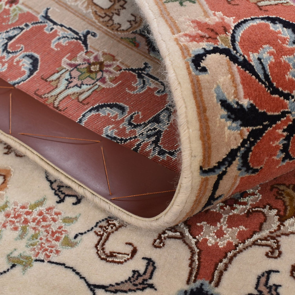 Läufer Perser - Täbriz - Royal - 404 x 89 cm - mehrfarbig