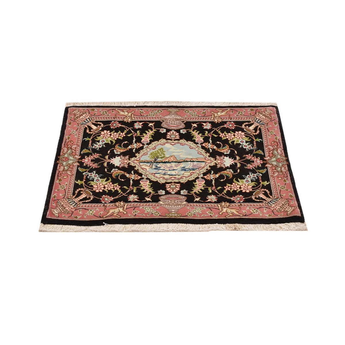 Perserteppich - Täbriz - Royal - 72 x 55 cm - dunkelblau