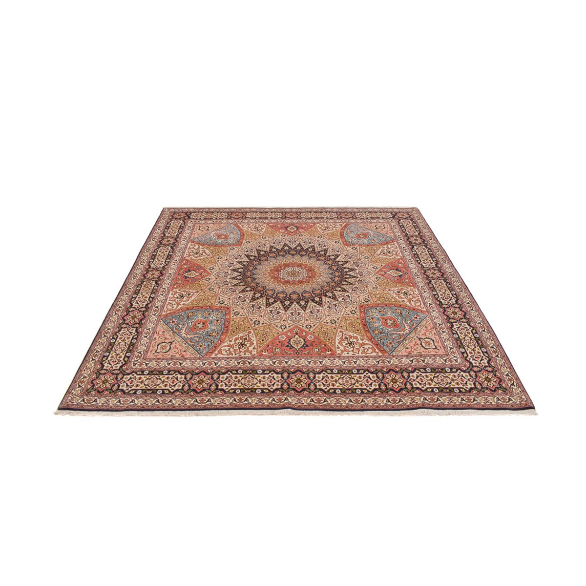 Perserteppich - Täbriz - Royal quadratisch - 254 x 248 cm - dunkelbeige
