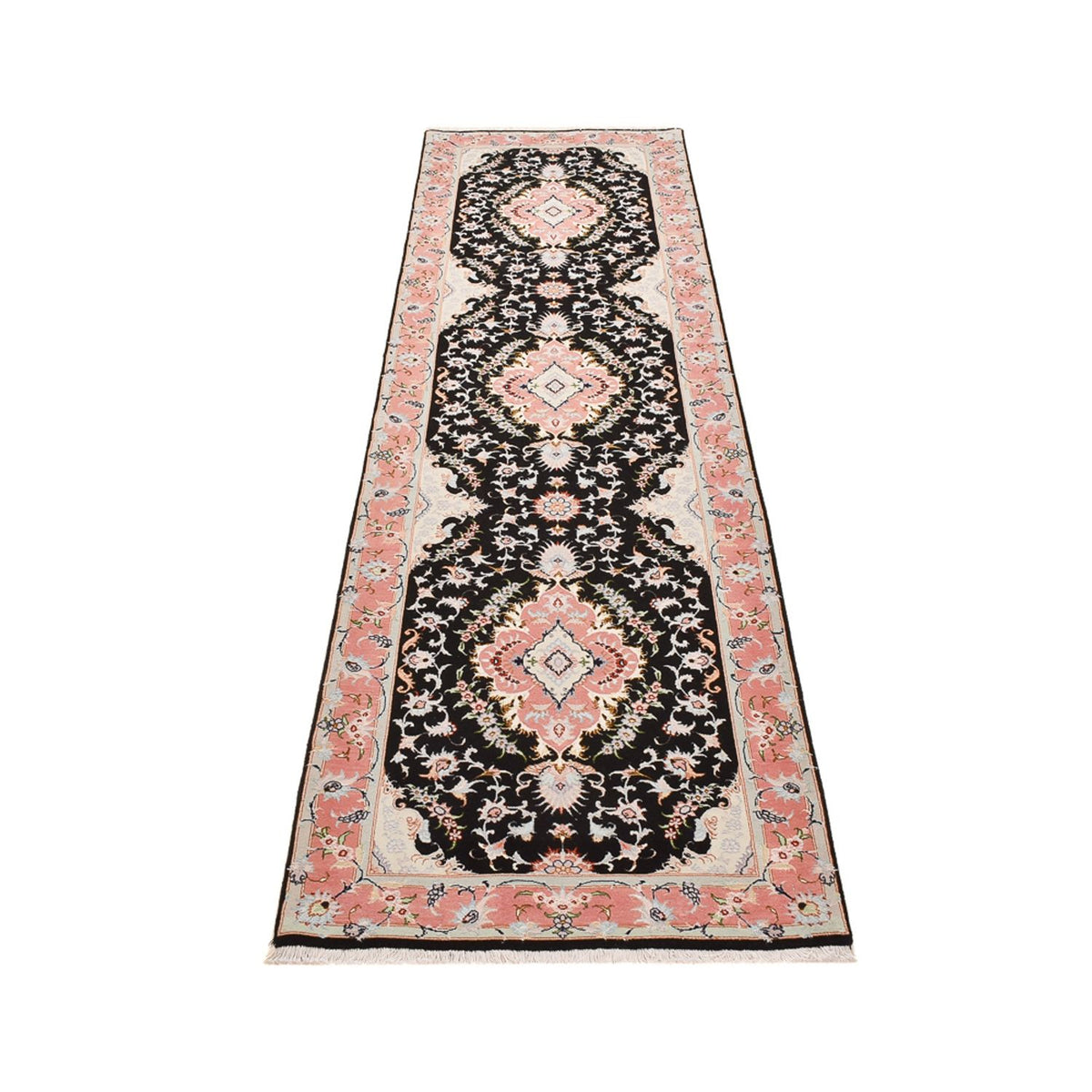 Läufer Perser - Täbriz - Royal - 300 x 83 cm - dunkelblau