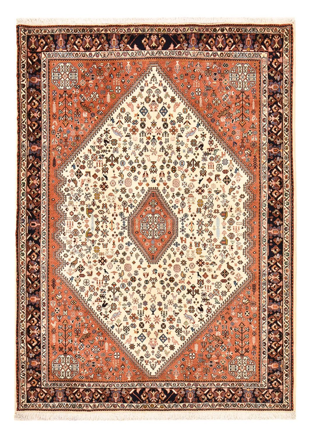 Gabbeh Teppich - Kaschkuli Perser - 215 x 155 cm - creme