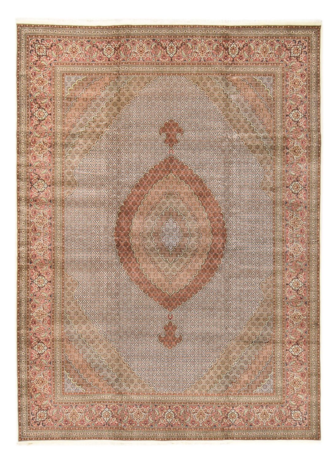 Perserteppich - Täbriz - Royal - 502 x 350 cm - hellbeige
