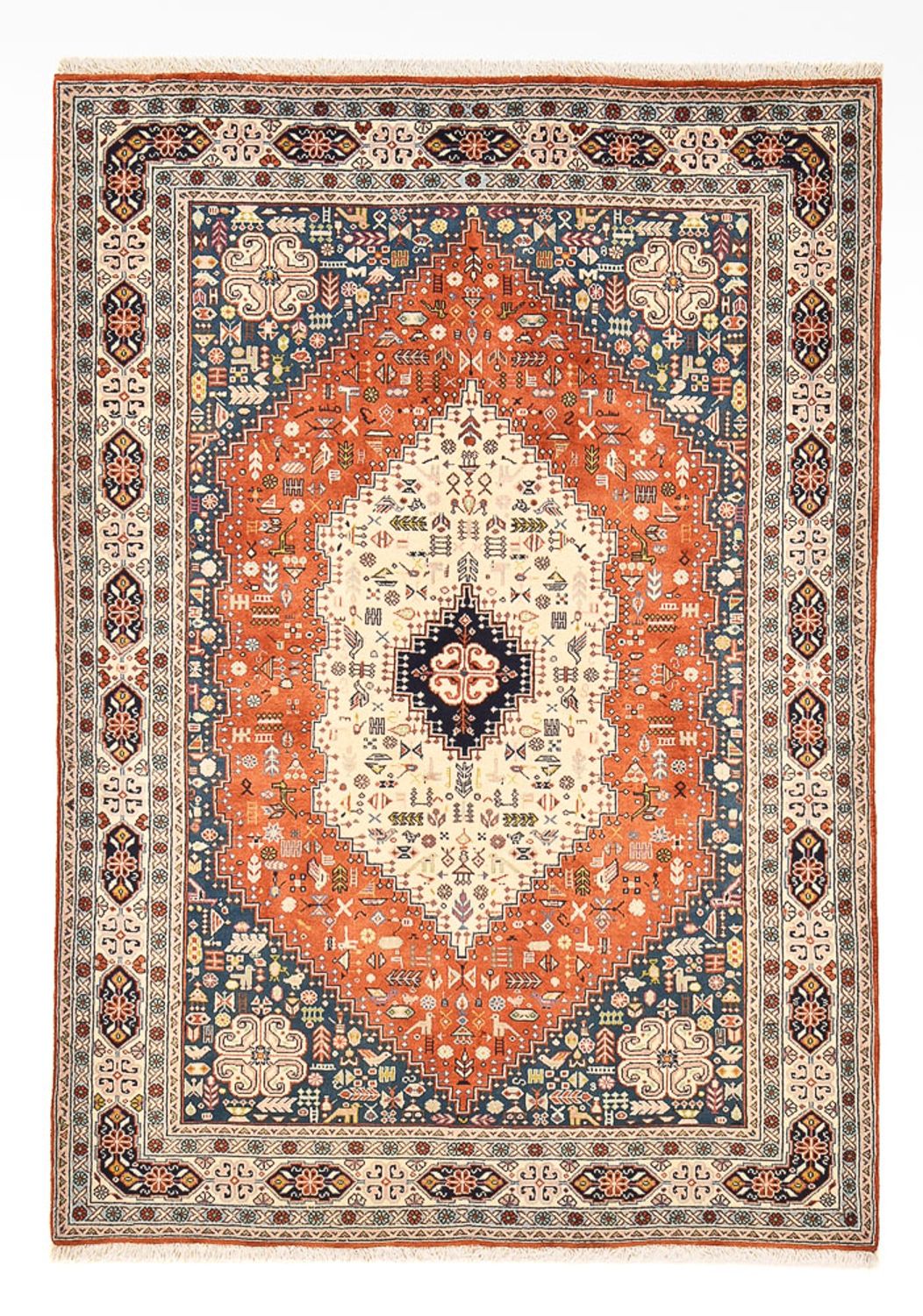 Gabbeh Teppich - Kaschkuli Perser - 205 x 147 cm - mehrfarbig