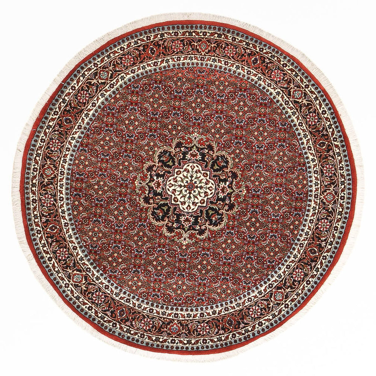 Perserteppich - Bidjar rund - 150 x 150 cm - dunkelrot