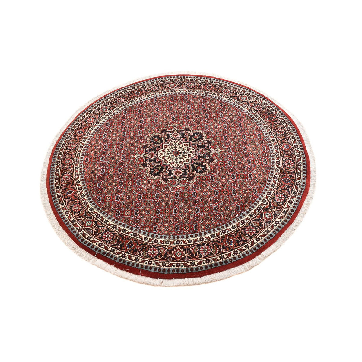 Perserteppich - Bidjar rund - 150 x 150 cm - dunkelrot